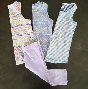 Girls tank top and capri bundle, size 6/6X